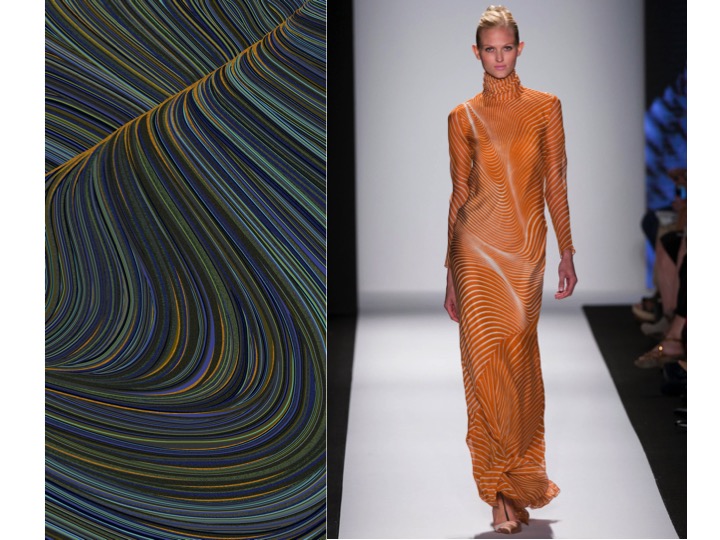 Left: 1956 by Tai Ping design no. FX08195-2 / Right: Carolina Herrera RTW Spring ’14