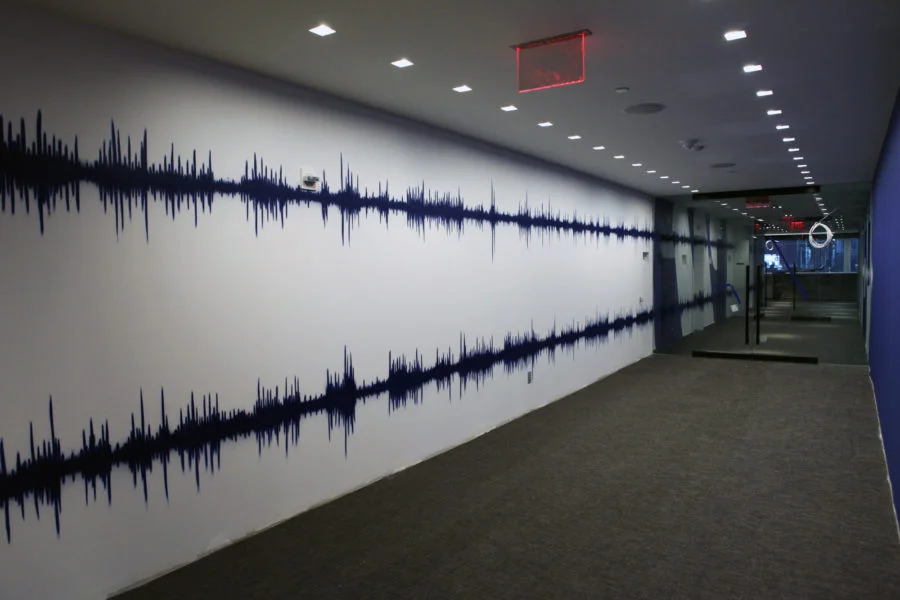 Interior hallway of Warner Music Group corporate office