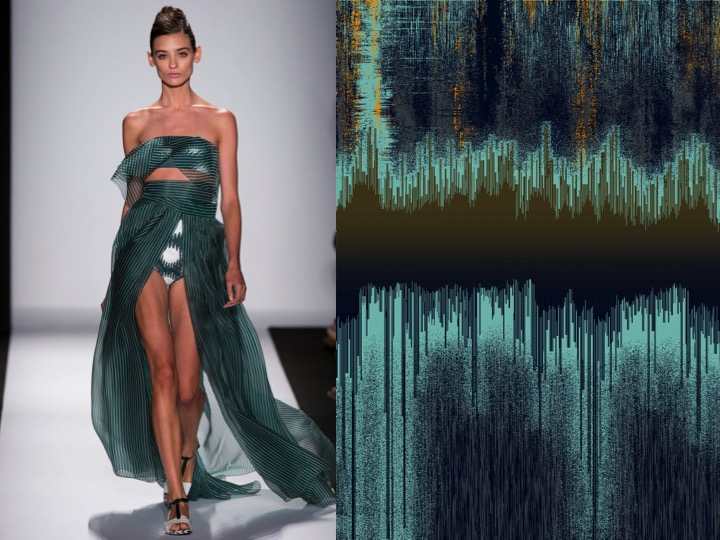 Left: Carolina Herrera RTW Spring ’14 / Right: 1956 by Tai Ping design no. EX11780-27