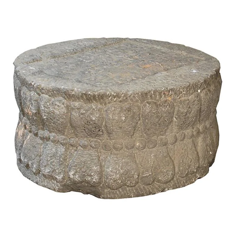 18th Century Chinese Lotus Column Base