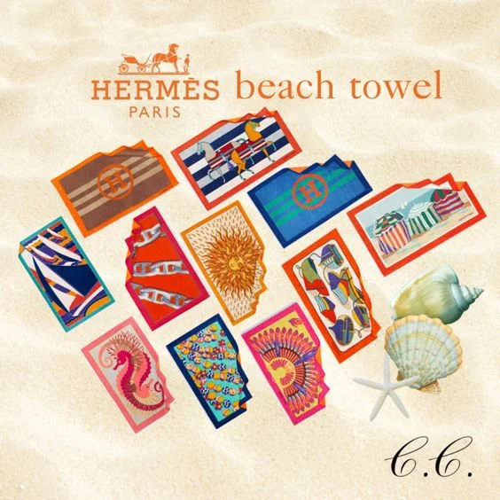 Hermes Beach towels by Consuelo Cavalcanti
