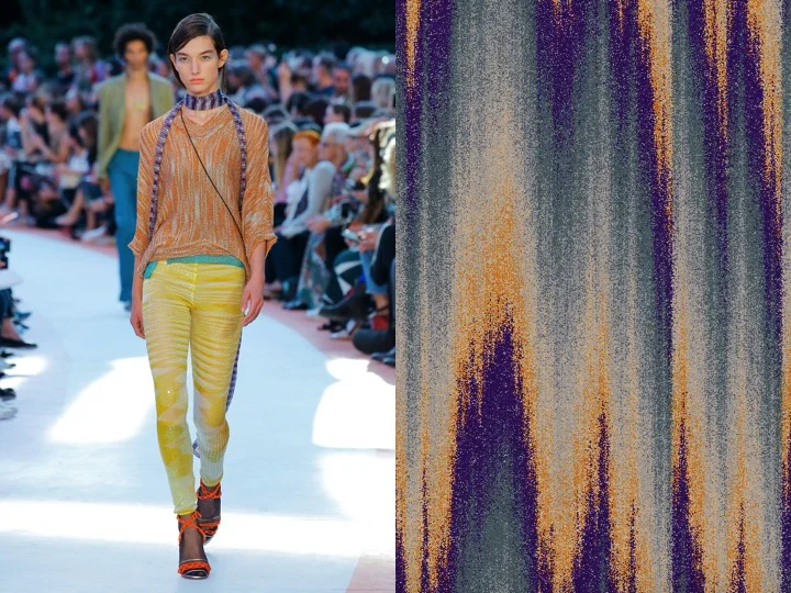 Left: Missoni SS'18 RTW / Right: Design no. bx05603-8