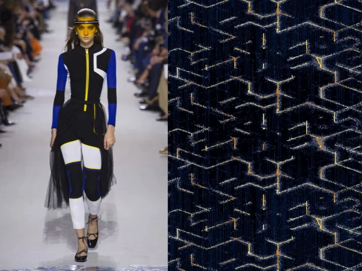 Left: Christian Dior RTW SS'18 / Right: Design no. nxz2021955-2