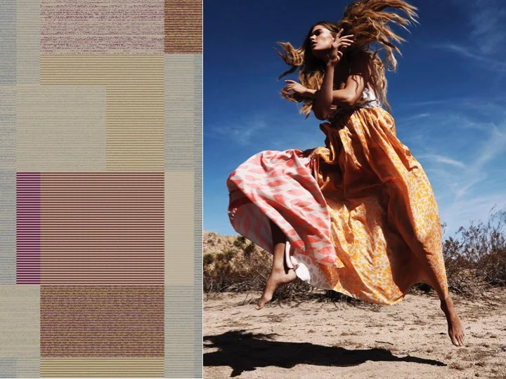 Left: Design no. NX-GX12135-5 / Right: Doutzen - Vogue Magazine, 2015 