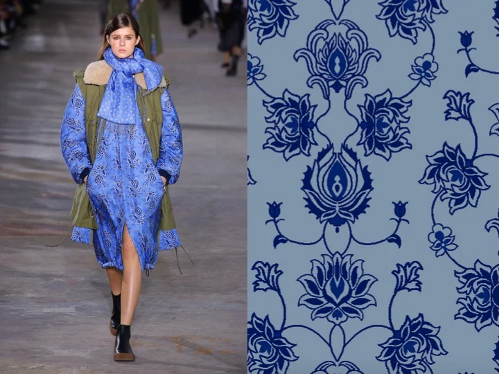 Left: 3.1 Phillip Lim RTW Fall 2018 / Right: Royal Thai Design no. TX02298-2