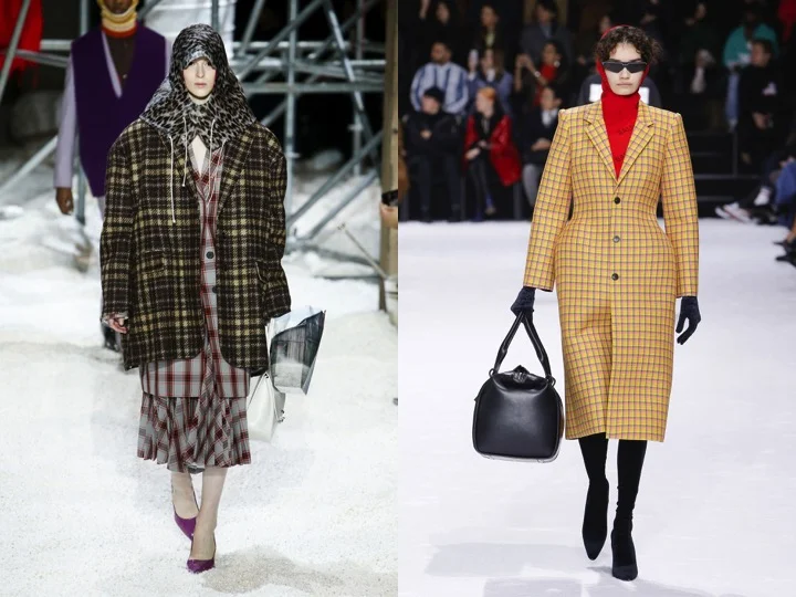 Left: Calvin Klein Fall '18 / Right: Balenciaga Fall '18