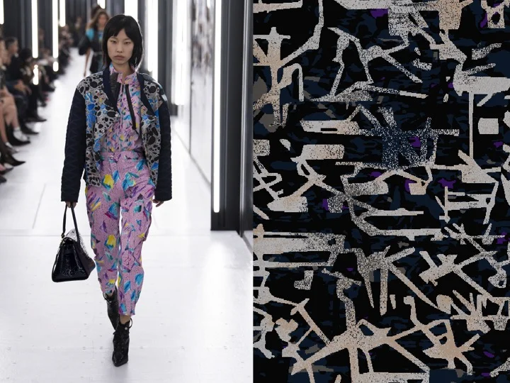 Left - RTW Louis Vuitton | Right - Royal Thai design no. FX11878-5