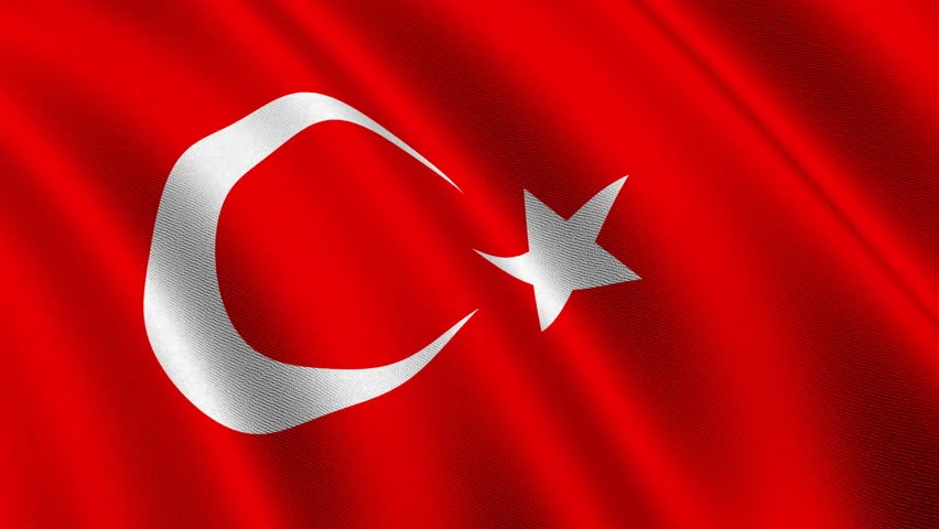 The flag of the Republic of Turkey - The current design of the Turkish flag is directly derived from the late Ottoman flag, which had been adopted in the late 18th century and acquired its final form in 1844.