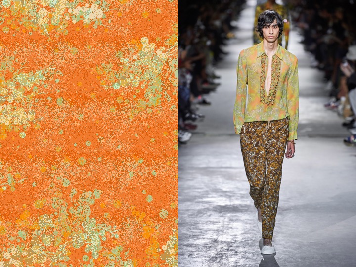 Left: Royal Thai design no. NX-ZX01346-5 | Right: Men’s Spring 2020 RTW - Dries Van Noten