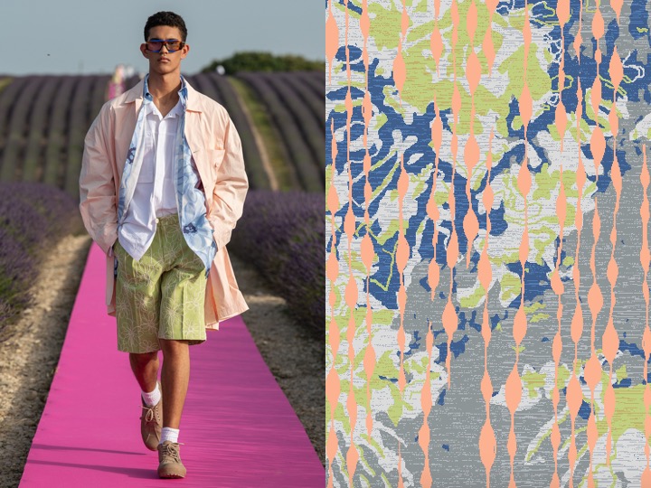 Left: Men’s Spring 2020 RTW - Jacquemus | Right: Royal Thai Design no. NH-TH03027-16