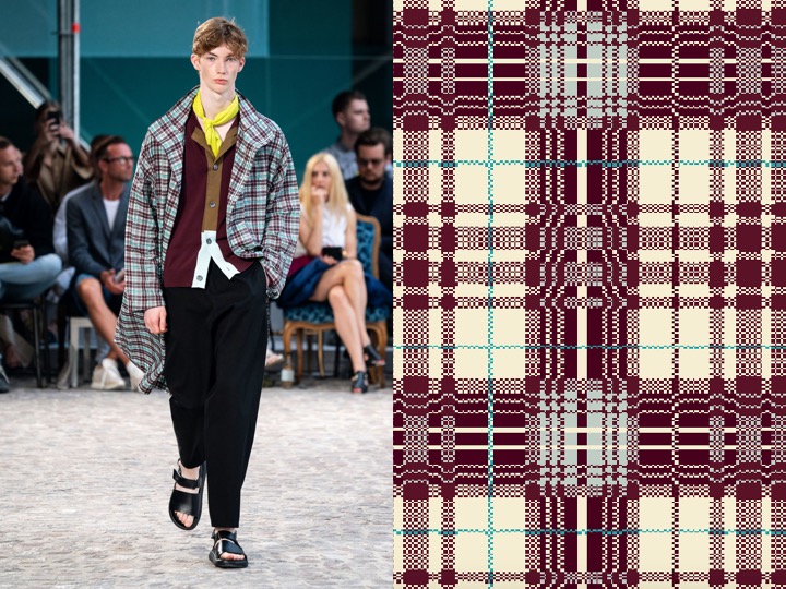 Left: Men’s Spring 2020 RTW - HERMES | Right: Royal Thai Design no. NX-BX04718-15