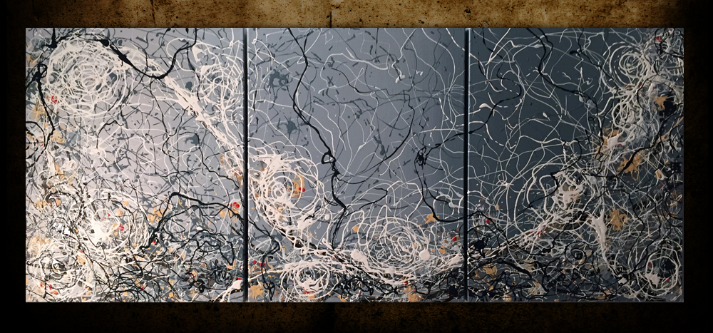 Webtide by Gregory Beck. 3 @ 24" x 18" Acrylic on gallery wrap canvas
