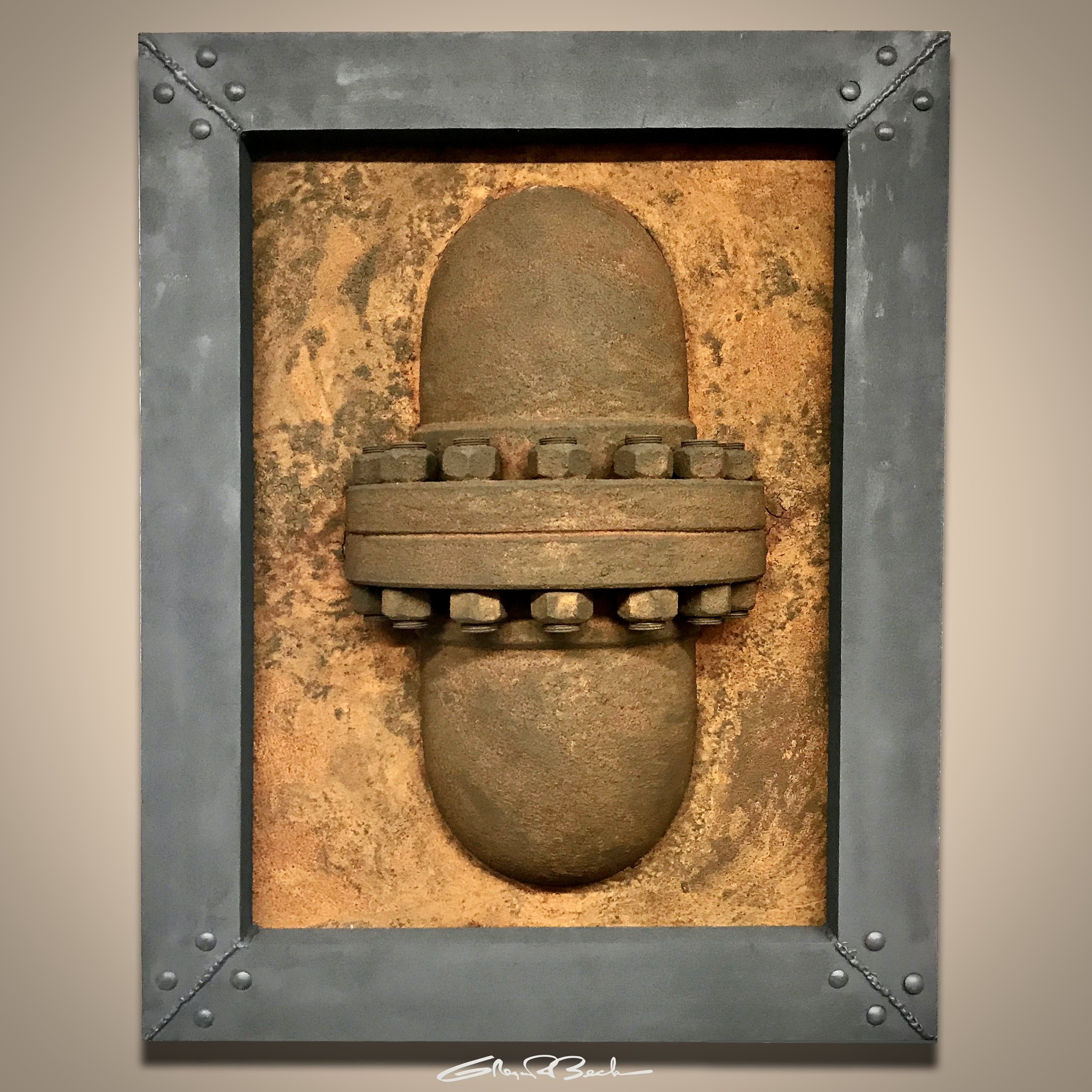 Industrial Fusion Rust - 30.5" x 24" x 6"
