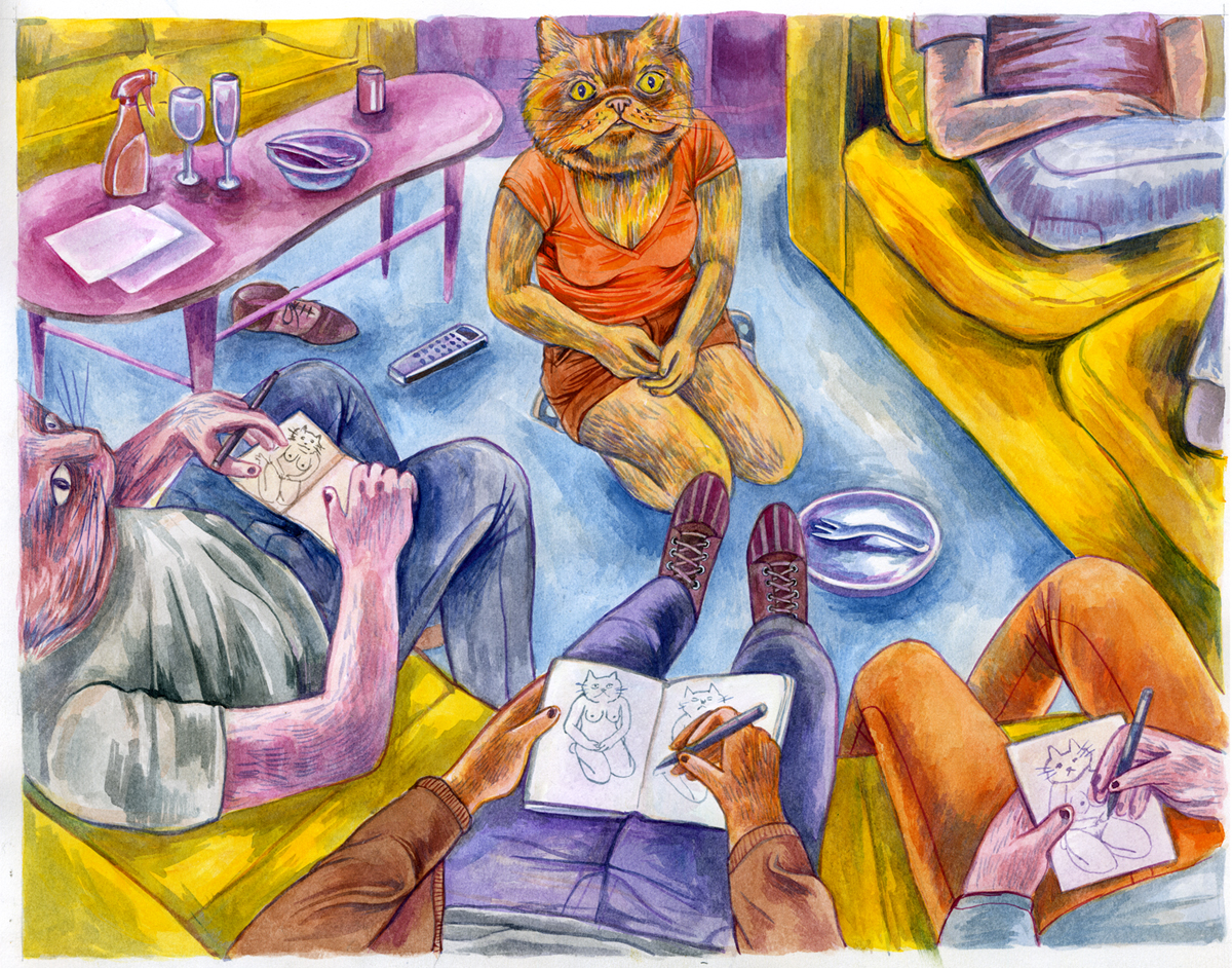 Cats Drawing