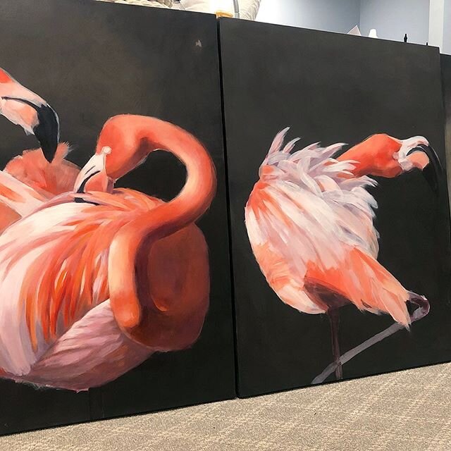 Who loves flamingos?? ⁠🙋&zwj;♀️🦩⠀
⁠⠀
Hello again! I haven't posted much lately, so I'm taking a chance this may not be seen by many eyes, but I wanted to share some of what's been happening in my little corner studio. With so much to worry about in
