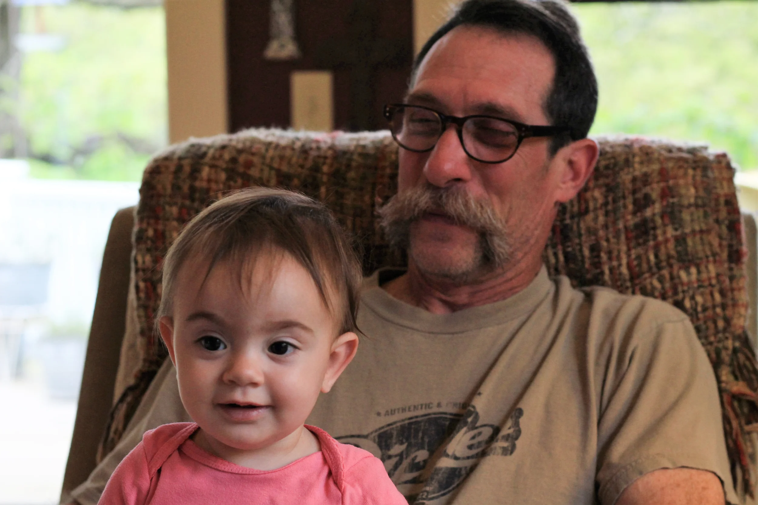 Zelda and her Grampa in Eureka Springs