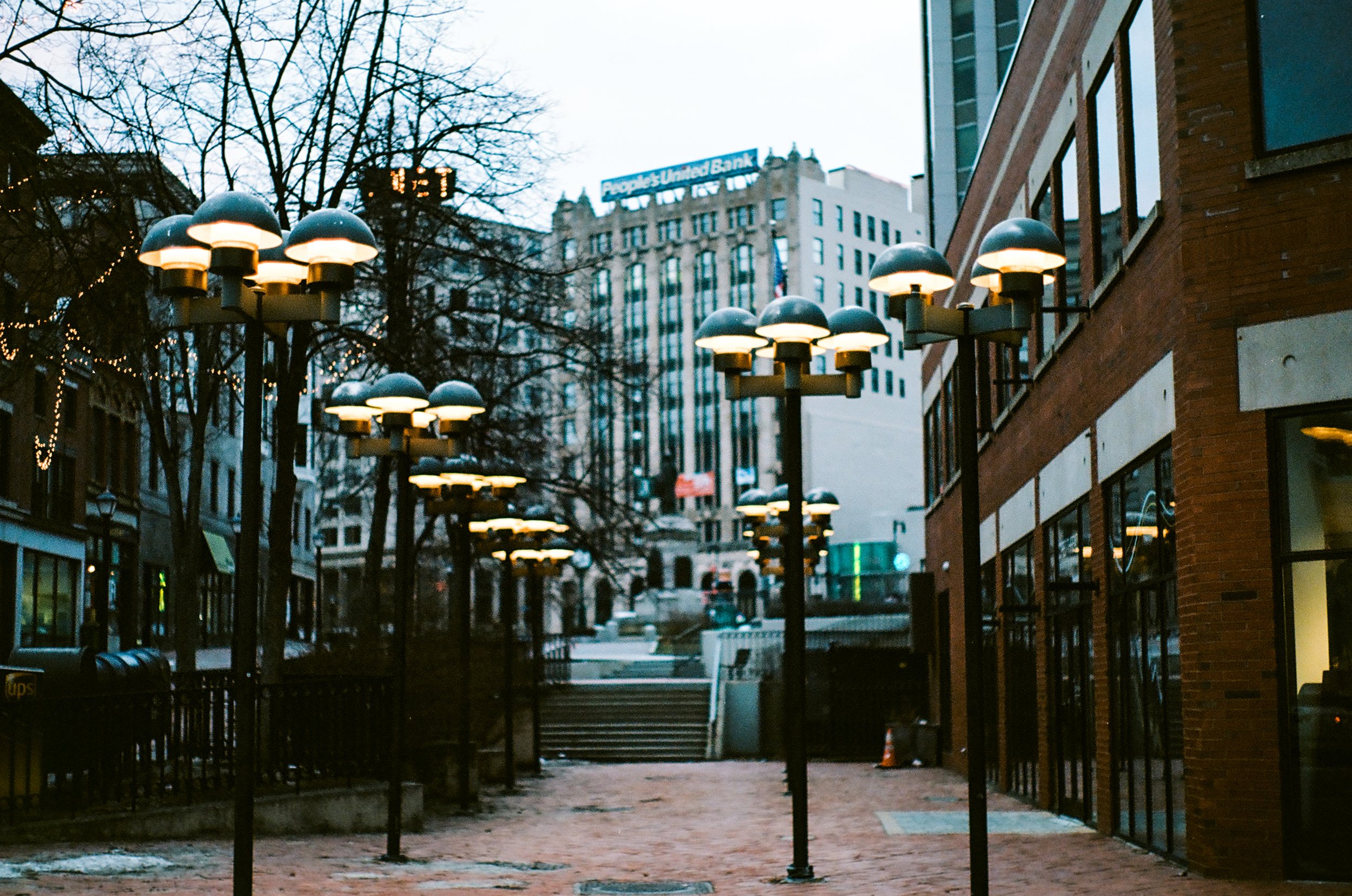 The Old Port and People's United Bank Building. Portland Maine 2021