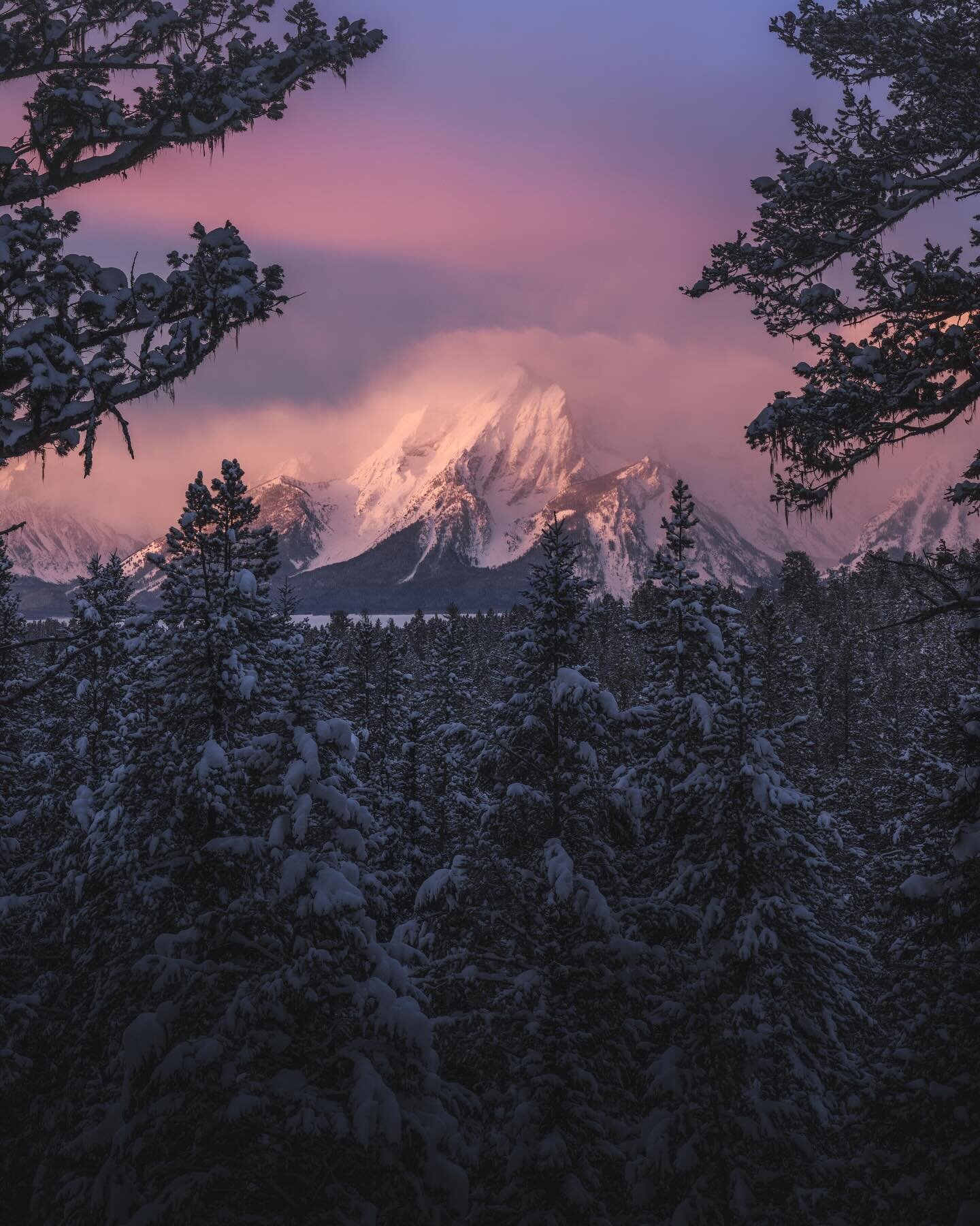 Sorbet skies&hellip;

I love how mountains just make their own weather. It could be clear skies and sunny down below, while it&rsquo;s gusting and snowing up above. 

This was shot in the early hours, standing on the top of my truck, perched just abo