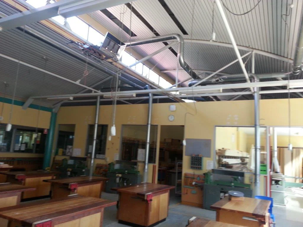 Modular ducting on woodworking systems