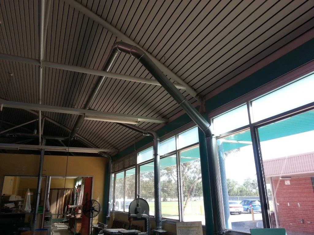 Modular ducting on woodworking systems