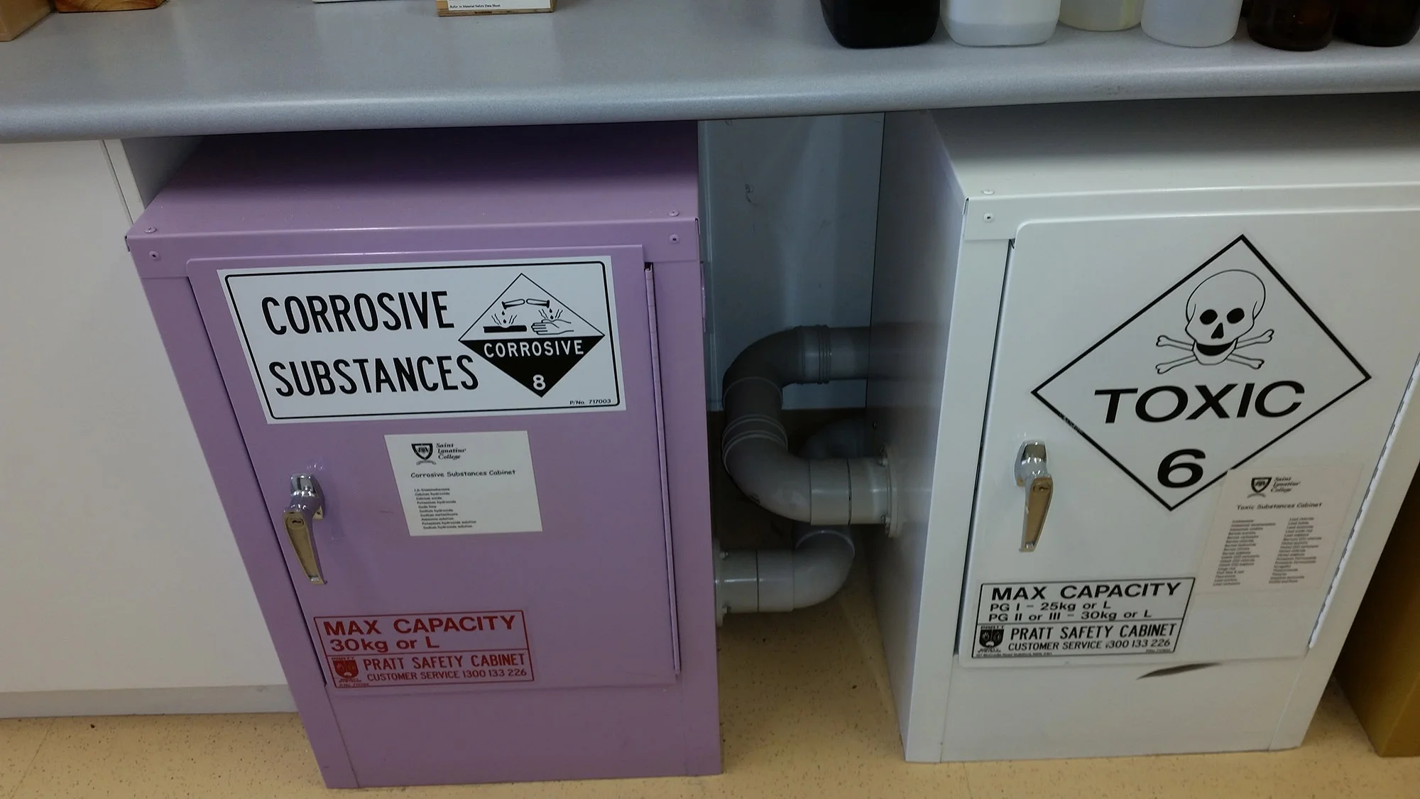Corrosive and toxic substances cabinets