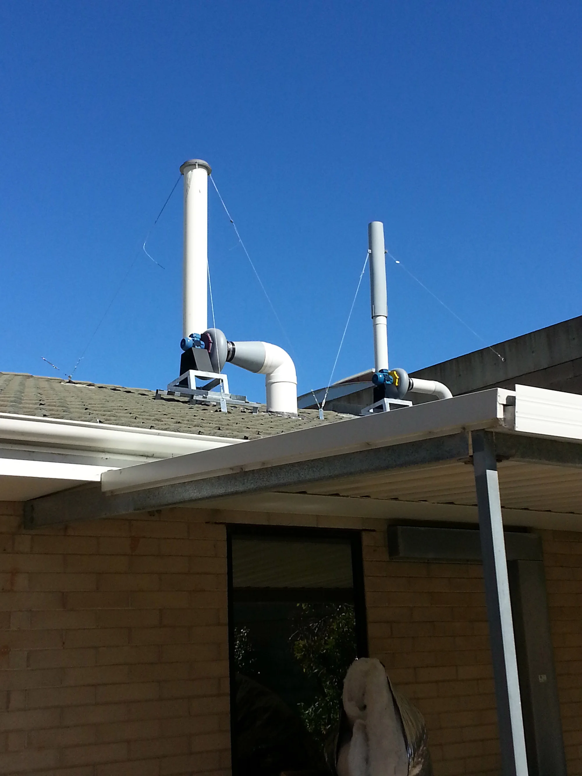Roof mounted poly fans