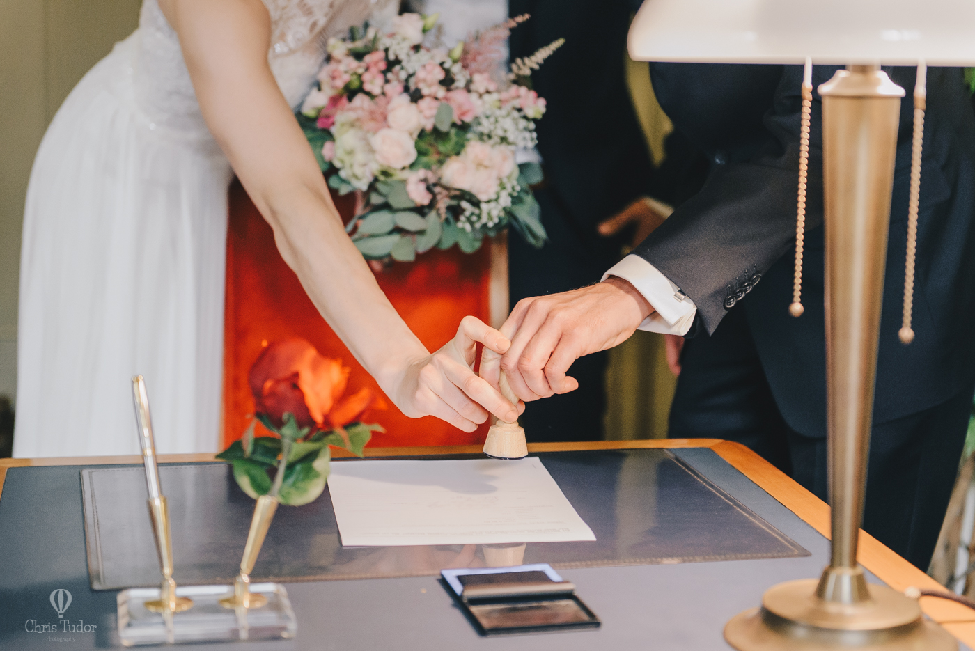 As a nice touch, Schöneberg Registry Office allows the newlyweds to stamp their own marriage certificate.
