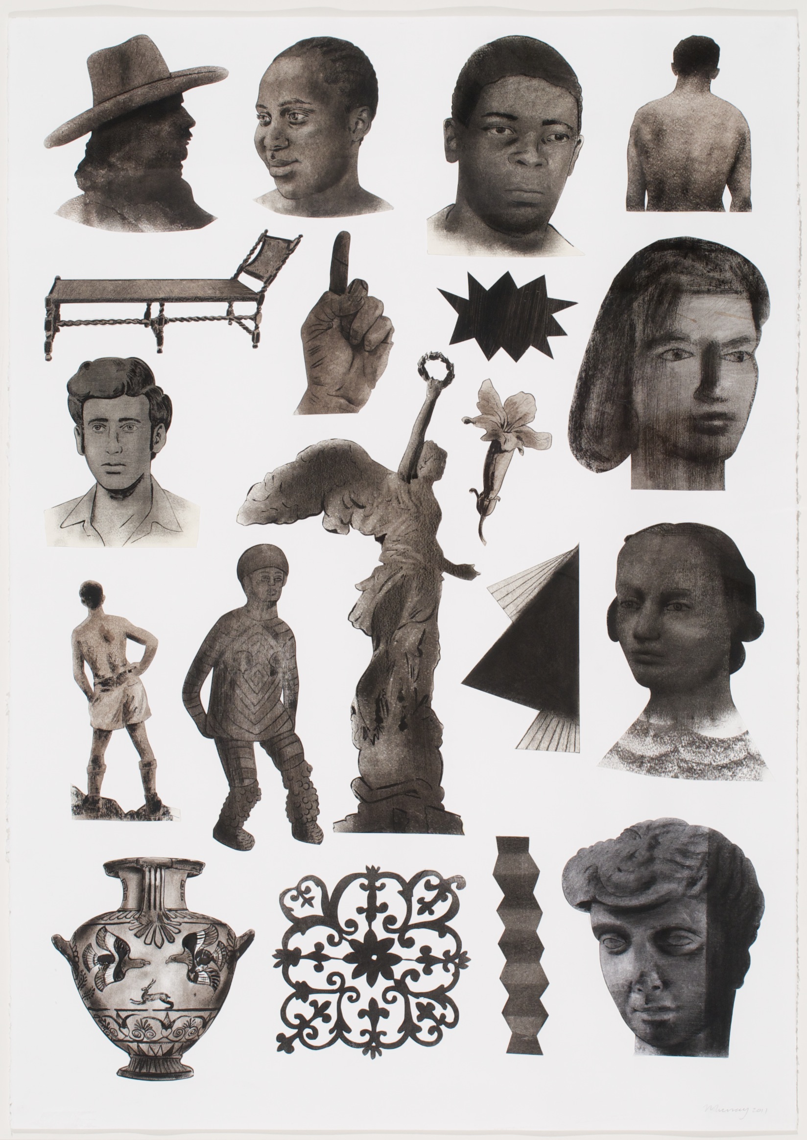 Yesterday's Tomorrow 1 66 Charcoal and Black Ink,119 x 99 cm2010