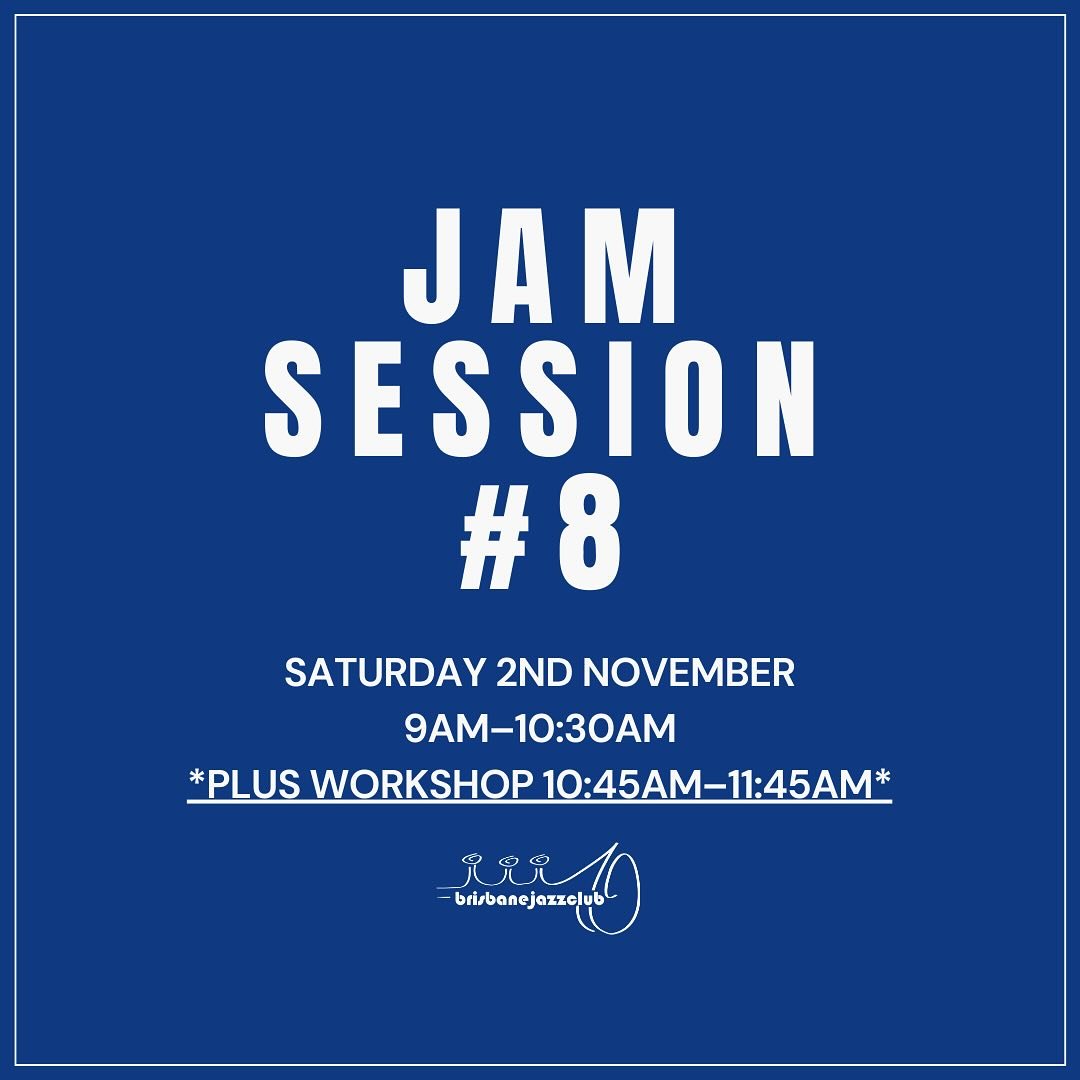 🎺 Our final Jam Session for the year is on this Saturday followed on Sunday by the Young Women&rsquo;s Workshop with @marthabaartz ⭐️
Don&rsquo;t forget to register via our website. See you at @thebrisbanejazzclub