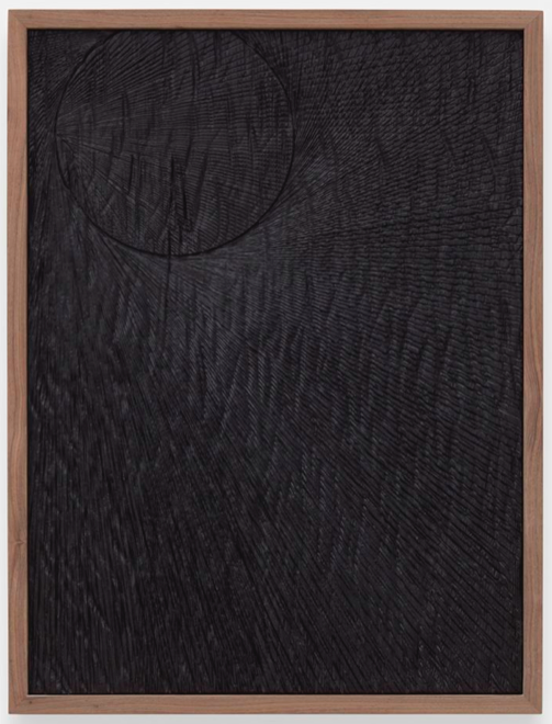Anthony Pearson Untitled (Etched Plaster) , 2015 medium coated pigmented hydrocal in walnut frame 24.5 x 18.5 x 2.25 inches