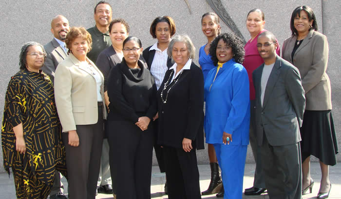 Front row: Janice Parks, Frances Hipps, Kenya Boswell, Dr. Lawrencella Dukes, Tina Crisp, Mark LewisBack row: Justin Laing, Ron Lawrence, Lucille Dabney, Darcel Madkins, Ayanna Ledford, Karris Jackson, Connie Dunn.Not pictured: Will Thompkins, Jerom…