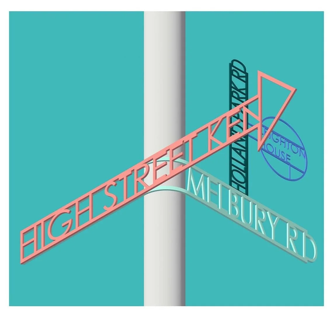 Signs that take you for a walk, WIP and bringing the fun back with Charles Holland and @charleshollandarchitects 

Repost from @charleshollandarchitects &hellip;..

&hellip;.&ldquo;We have been working on a wayfinding strategy for Kensington High Str