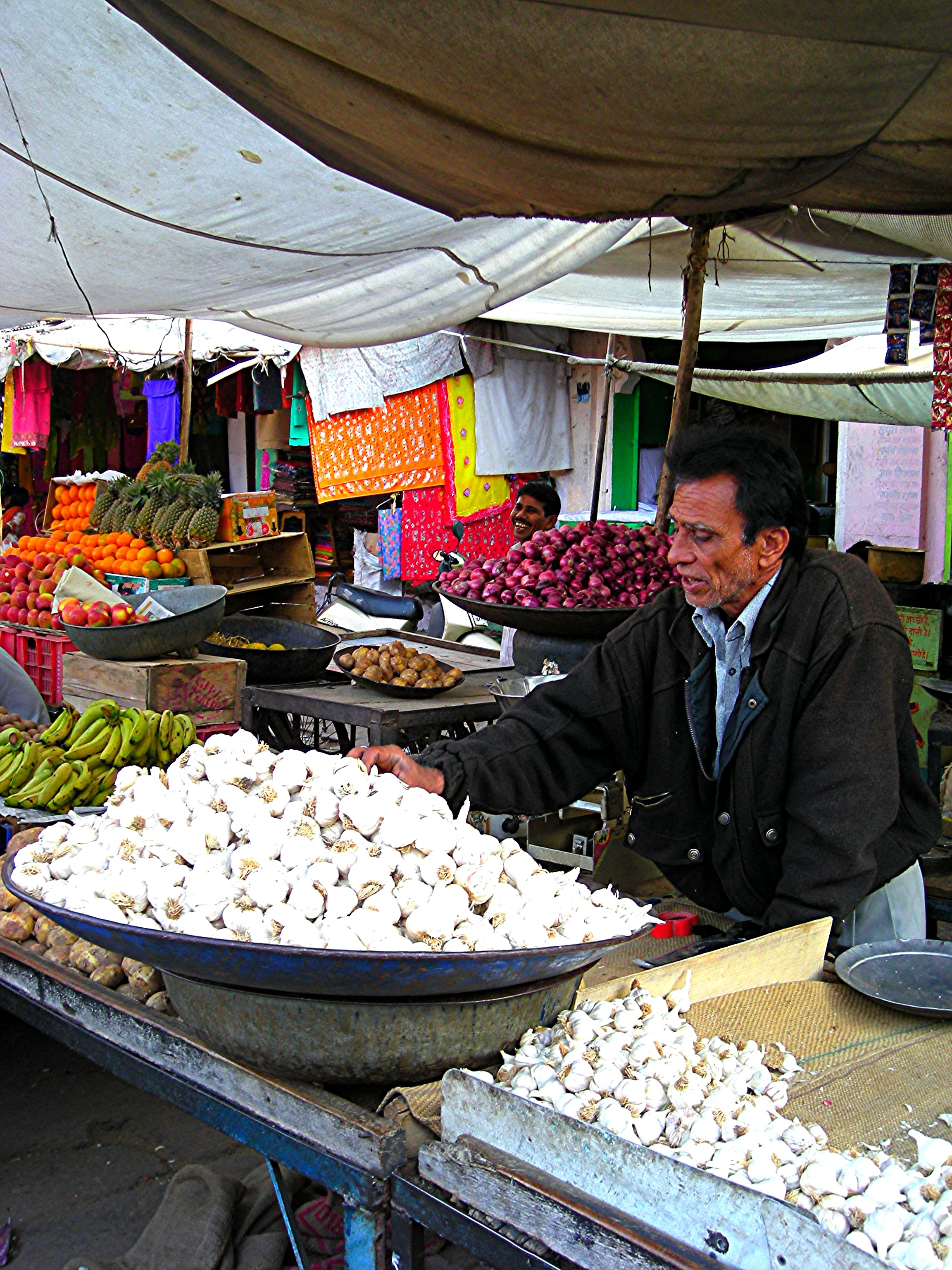 Garlic seller, Jodphur market