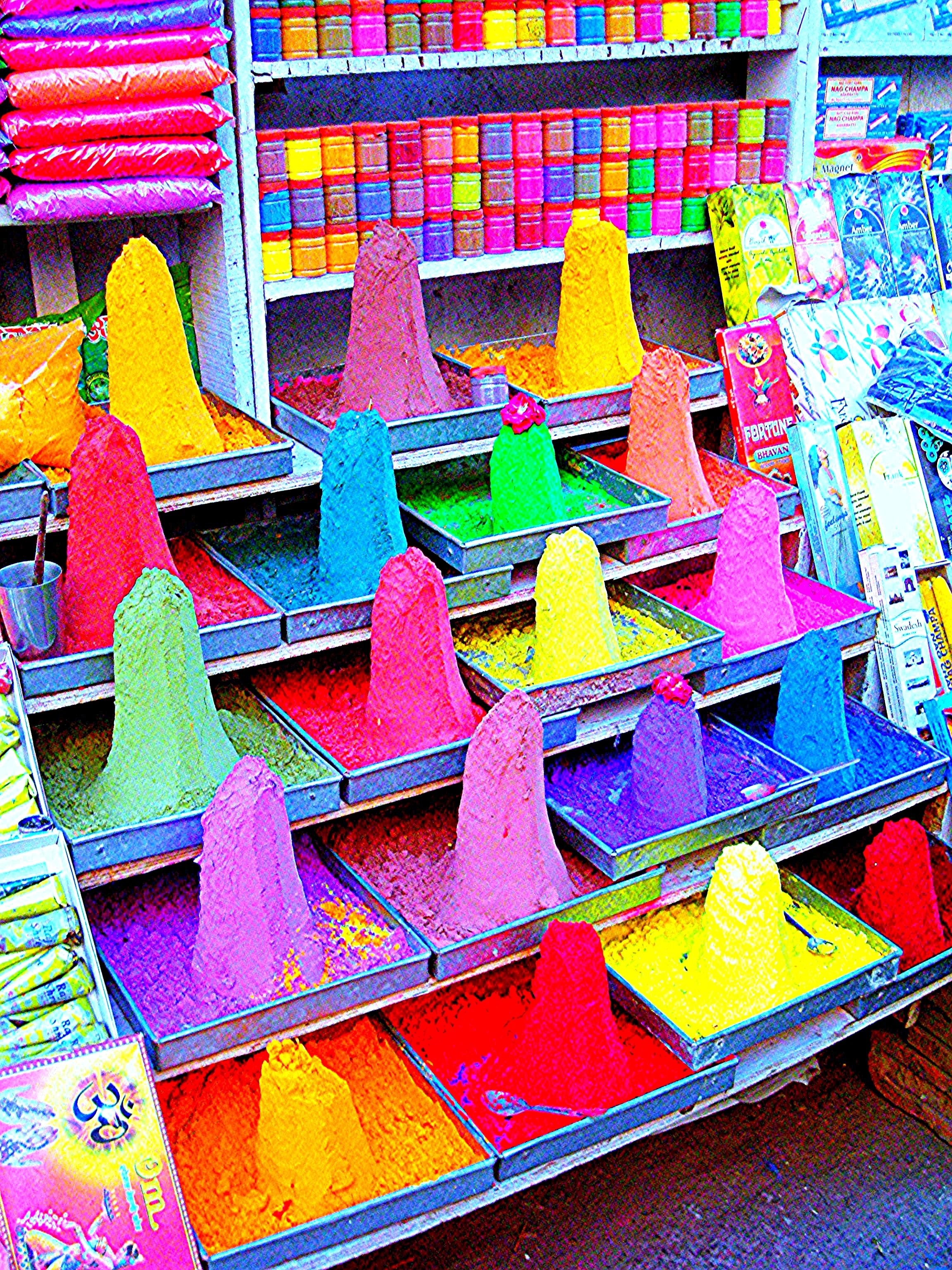 Coloured powders, Mumbai, India