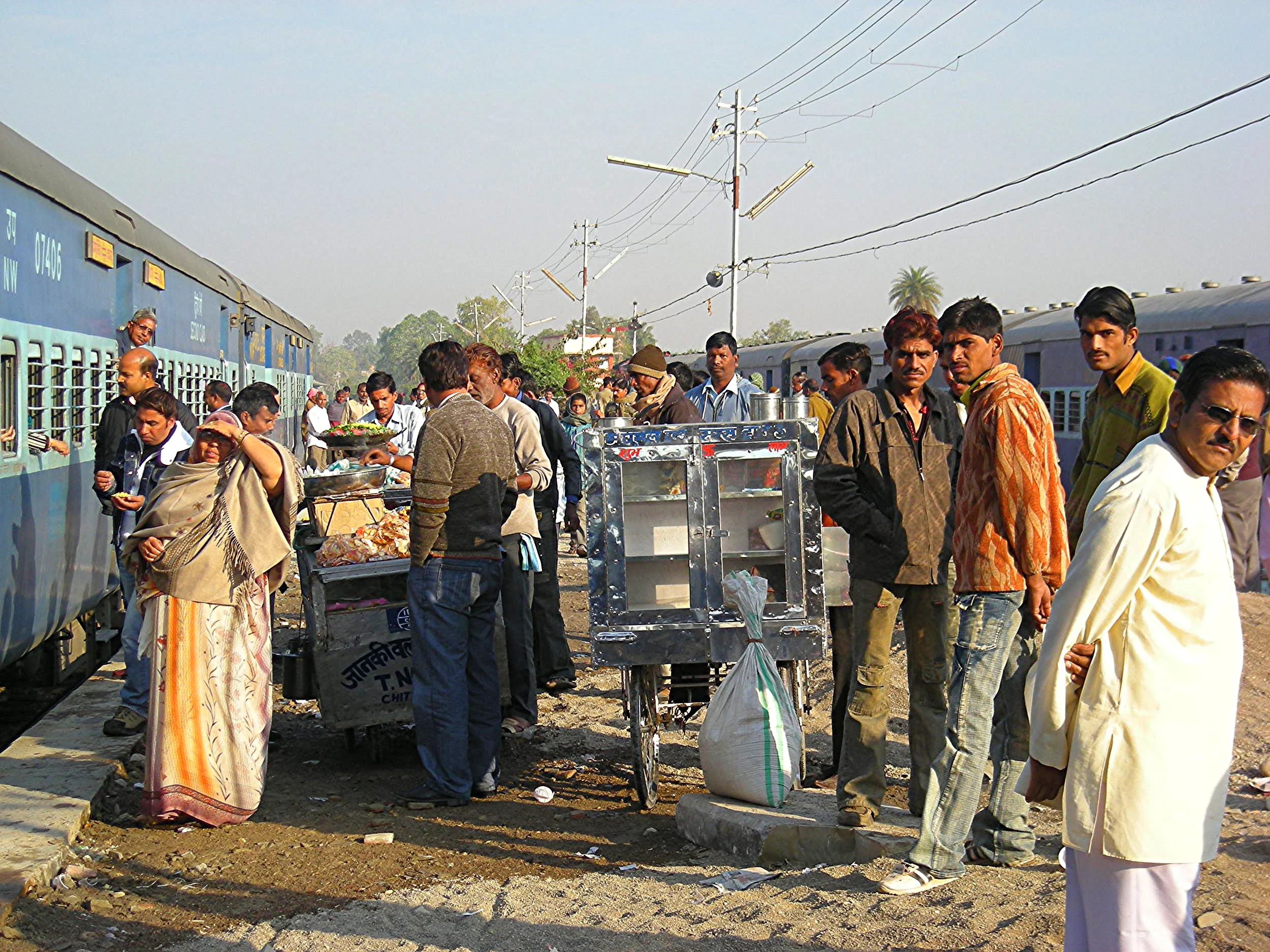 Train platform, en route to New Delhi
