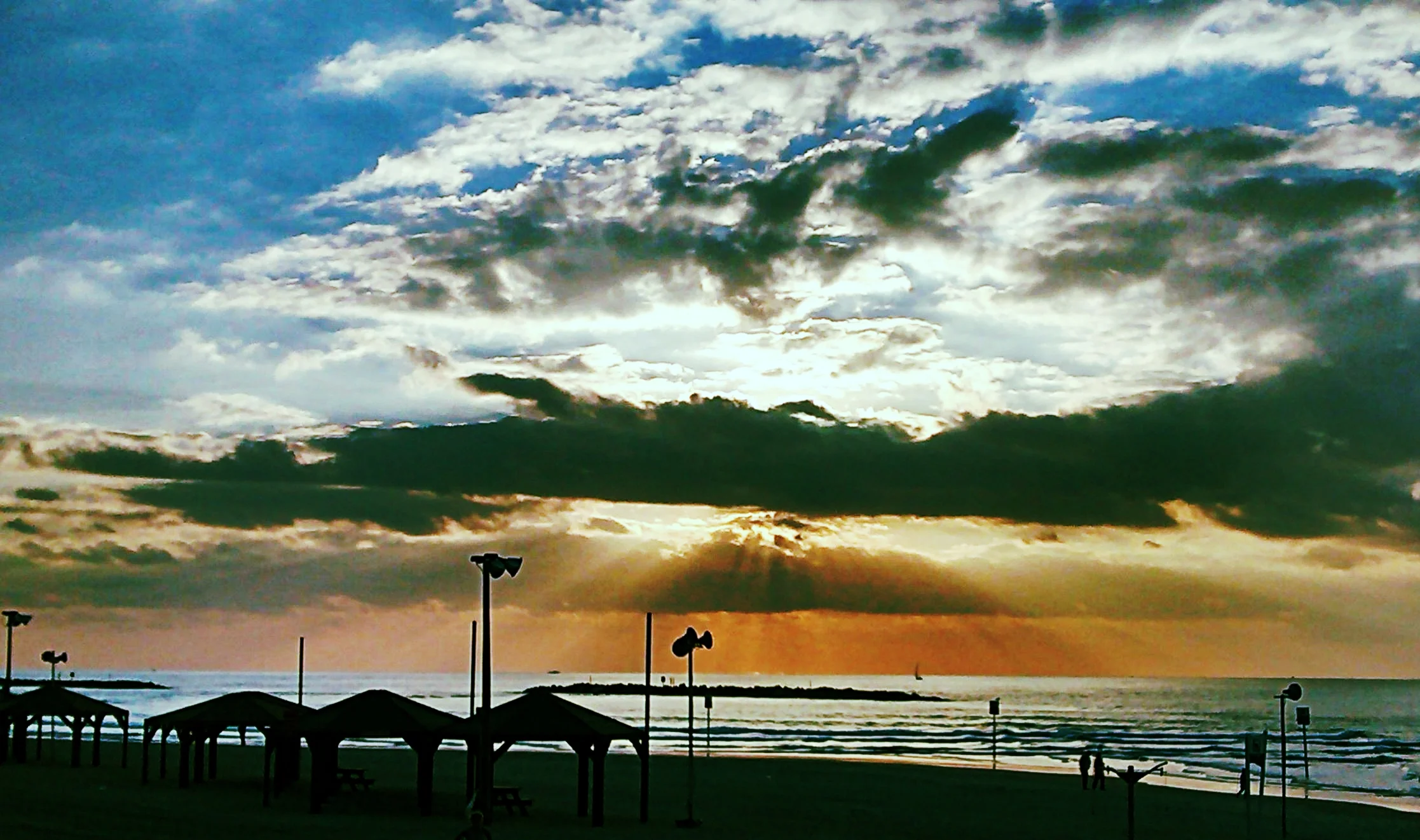 Sunset at Gordon Beach, Tel Aviv