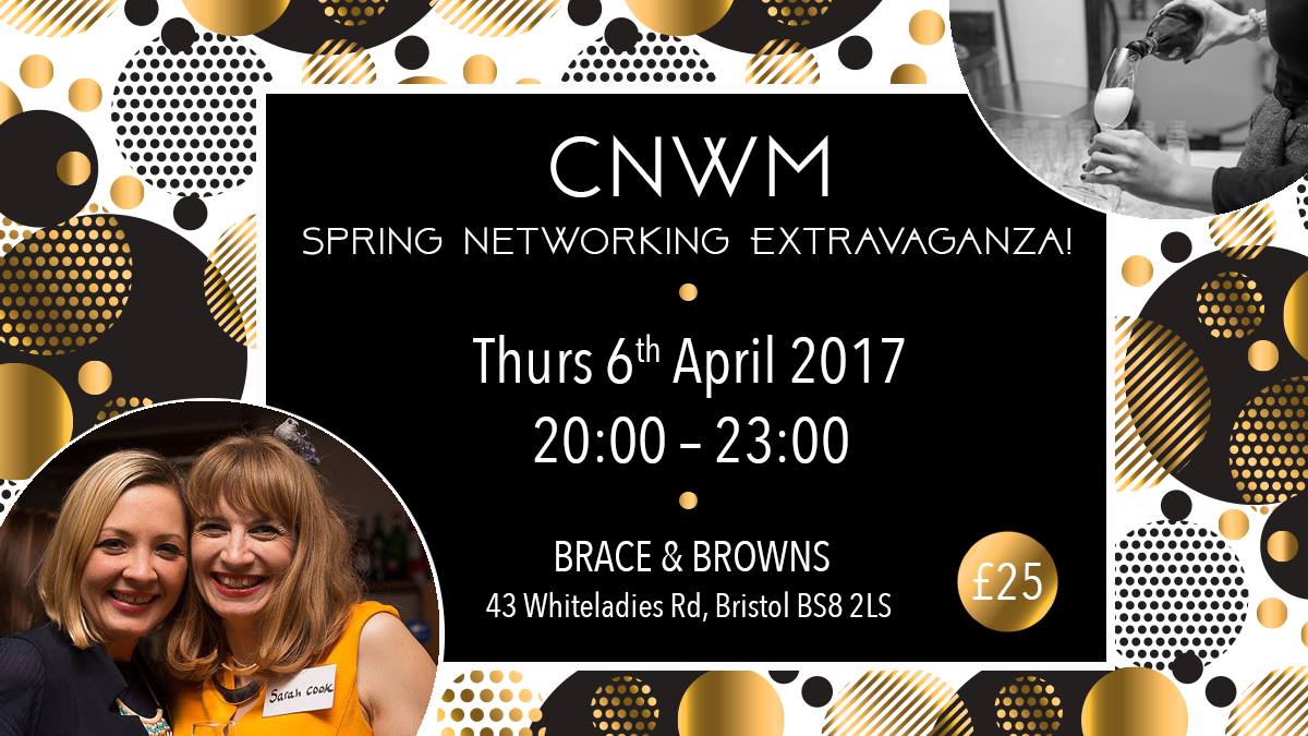 Begin Spring with a CNWM Networking Extravaganza! The first of 4 fabulous seasonal networking events taking place throughout the year. Join us at Brace & Browns for an evening of Networking with fellow business women whilst enjoying a glass of Fizz, Canapes and some extra special entertainment from Becky Walsh who will be giving us The Stand Up Intuitive Show! I'm also happy to announce the return of the Promo Table! Remember the mini wardrobe or the tree of health from the christmas party? Think outside the box and create the most memorable display of your business possible, this is your chance to showcase your business and show us what you are all about! There will be a prize for the best 3 displays so be as outlandish as you like! The whole event will be photographed by Dianna Bonner, esteemed Photographer who can count The Royal Family as some of her clients! Photographs taken from this event may be used for social media & other marketing purposes, please notify sarah@shcsocialmedia.co.uk if you do not wish your photo to be used. BOOK HERE >>>>