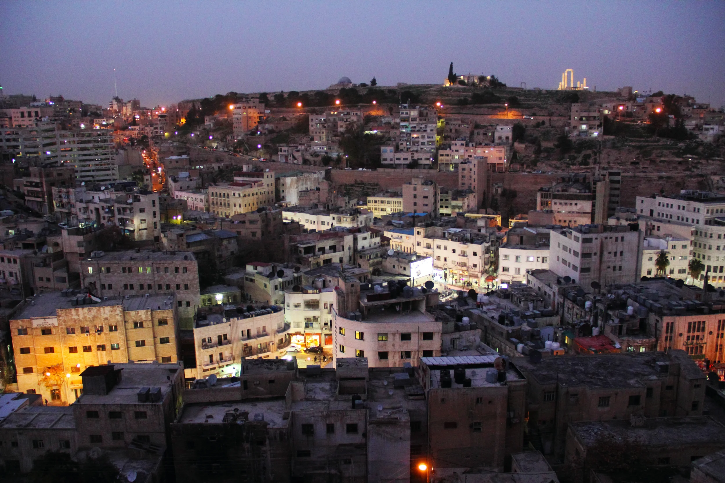 Amman night skyline, 2013