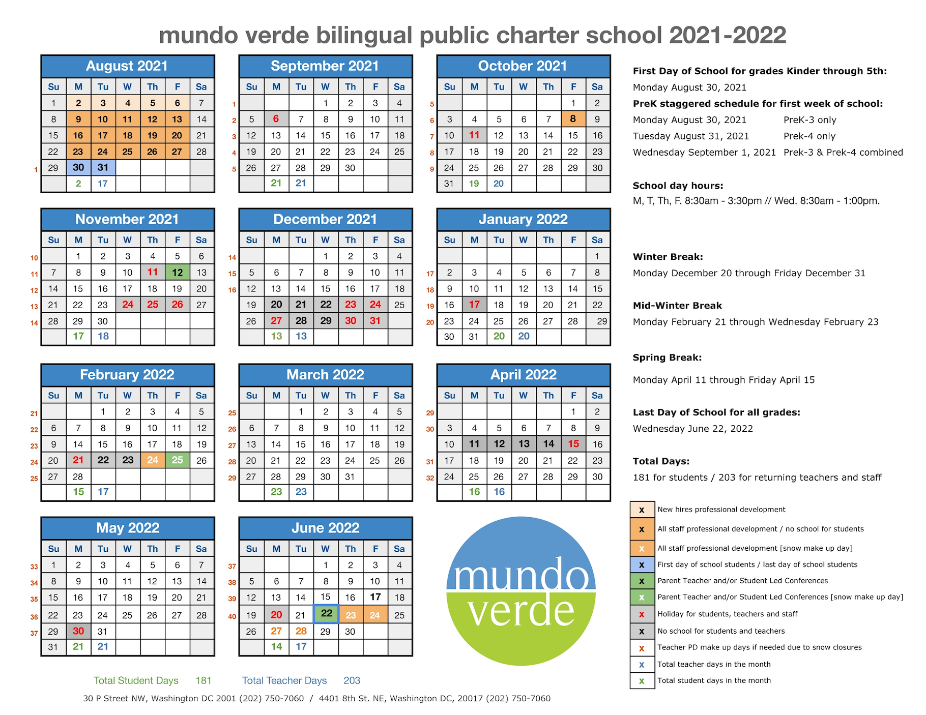 Pcsb 2022 23 Calendar Calendar — Mundo Verde