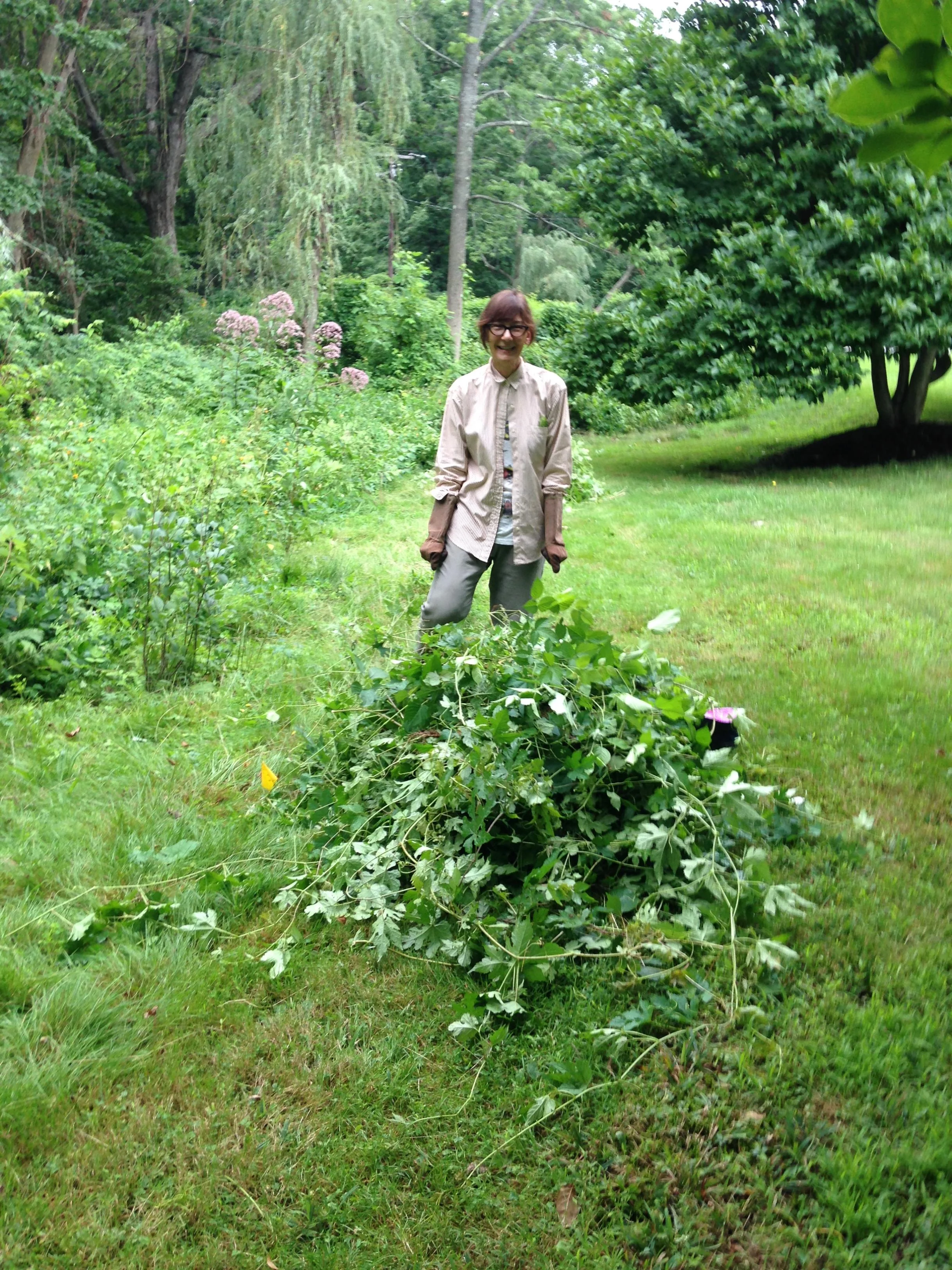 Elizabeth Cotnoir hard at work at Augusta Brook.