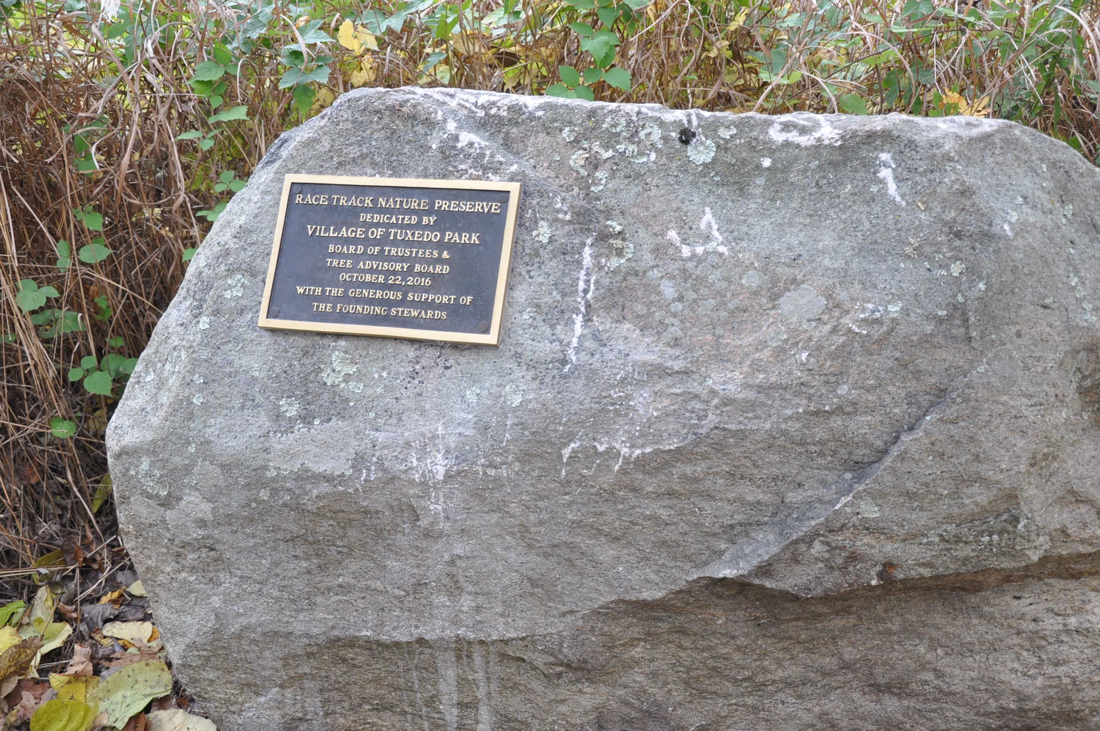 The Dedication plaque.