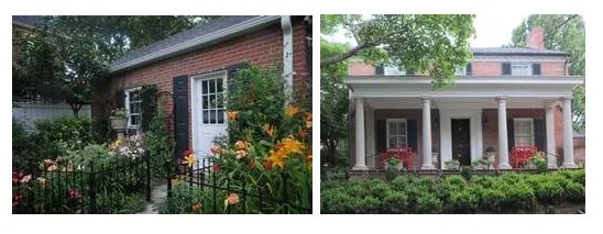 Two of the homes featured on the 2017 Alexandria Garden Week tour. The home on the right belongs to one of Charlene's clients!