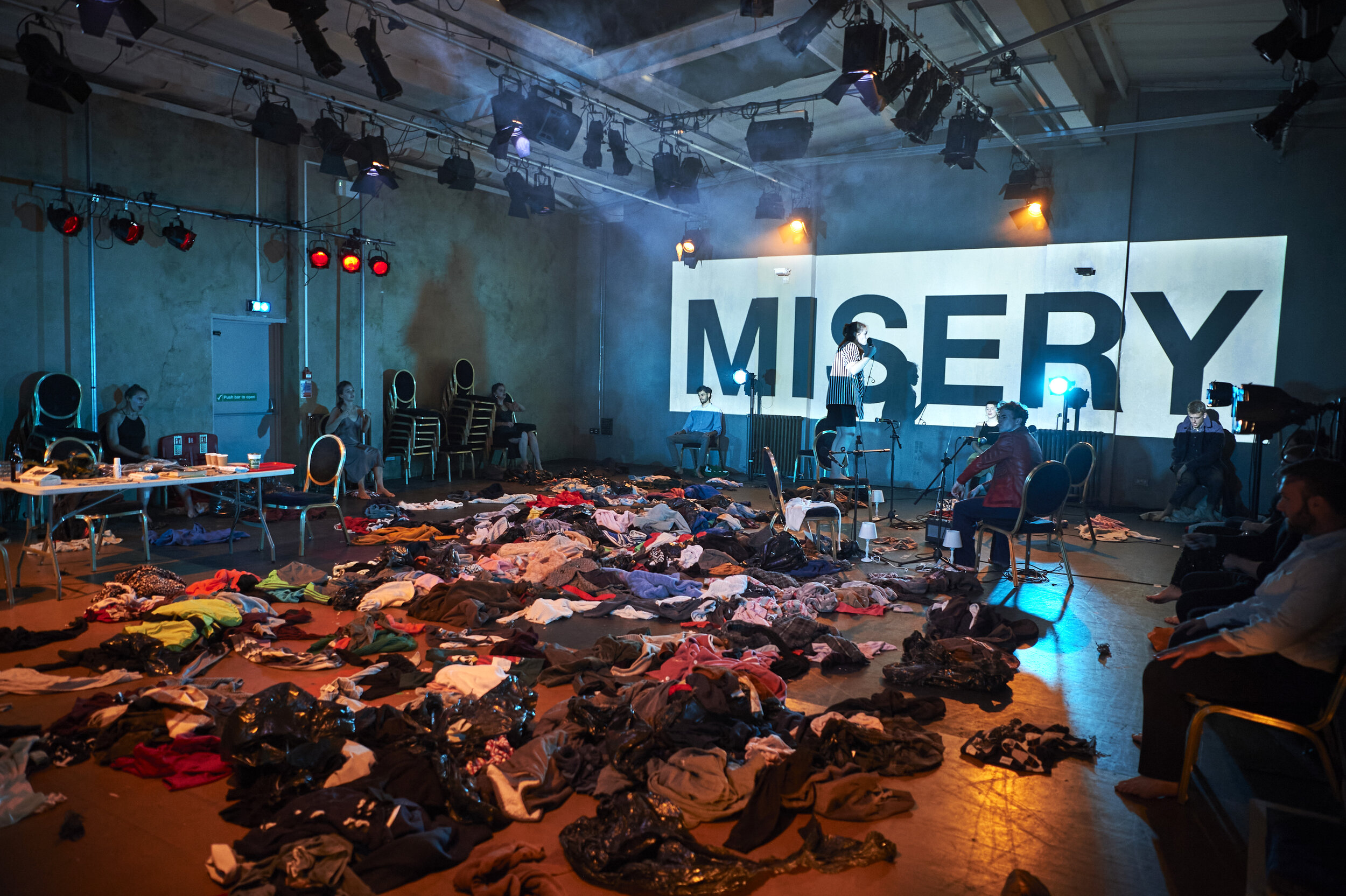   Fear and Misery of the Third Reich  / Oxford School of Drama / Playground Theatre, London / July 2020  Written by  Bertolt Brecht   Designed by  Rosanna Vize   Lighting by  Joe Hornsby   Sound by  Nicola Chang   Video Design by  Jack Baxter   Produ