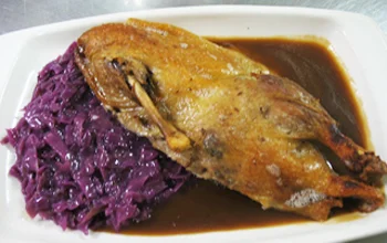 ROASTED DUCKLING W RED CABBAGE