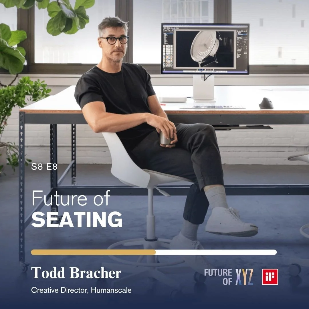 We&rsquo;re tuning into the latest episode of @futureofxyz in collaboration with @ifdesign, featuring industrial designer @toddbracher 🎧

Hosted by Lisa Gralnek, the conversation explores the future of seating and how the objects we sit on shape the