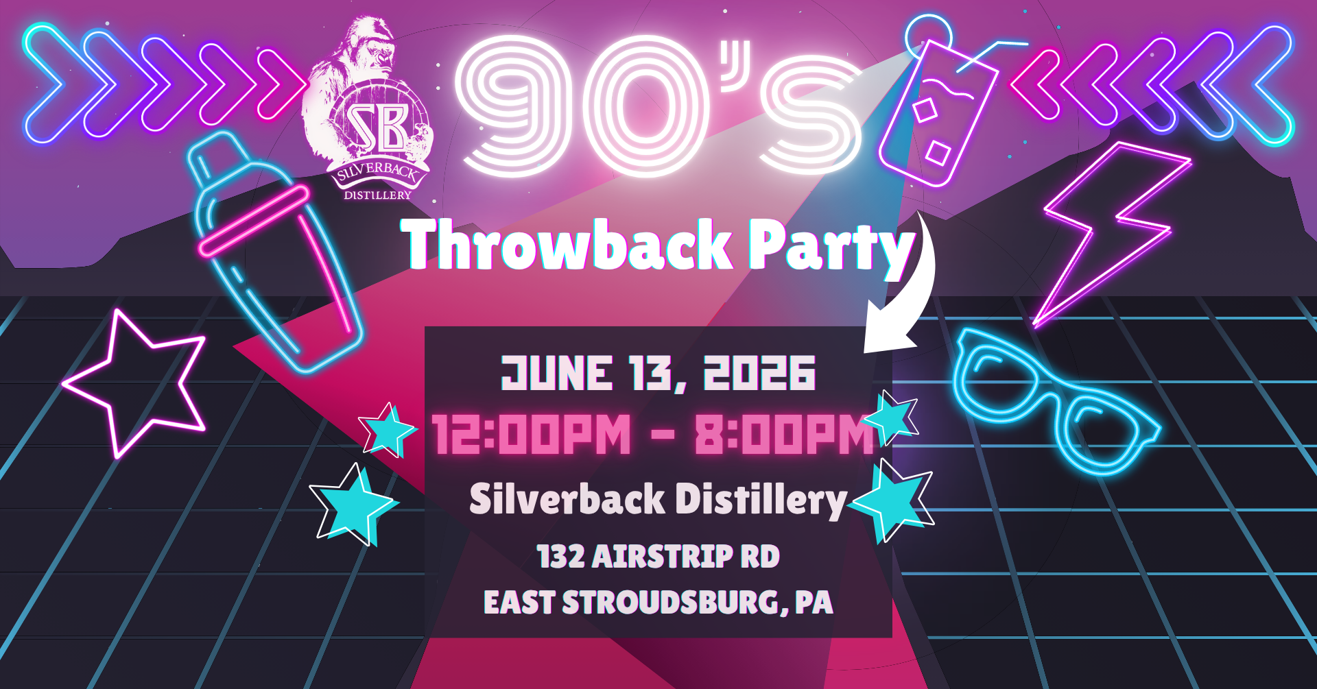 90's Throwback Party at Silverback Distillery Poconos
