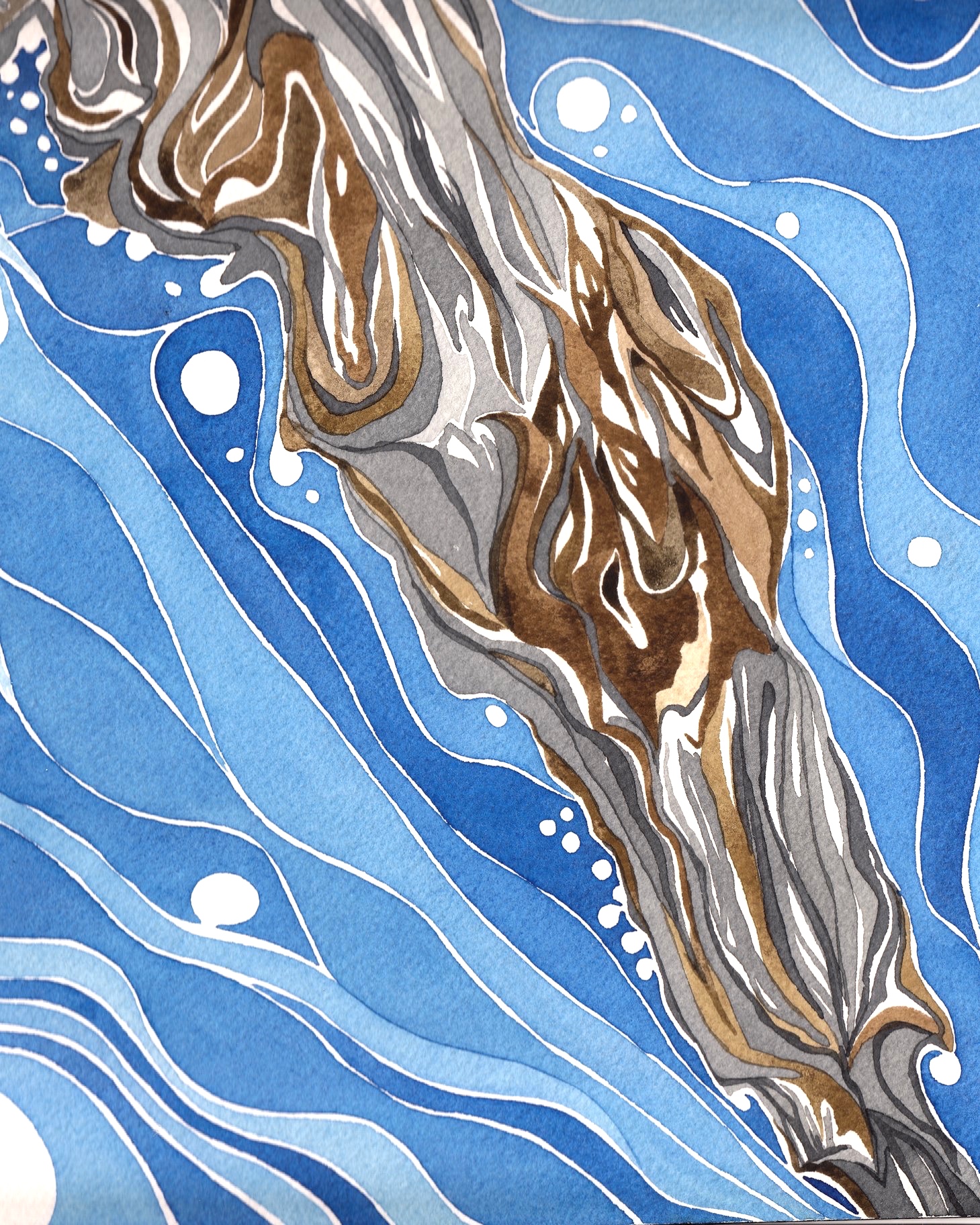 water and tree limb detail, circa 1999, dawn ayer
