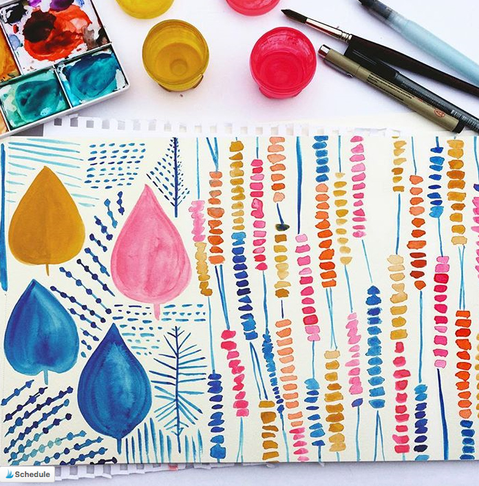 The feature highlights many of my process shots along with some finished patterns and illustrations. Check it out here!