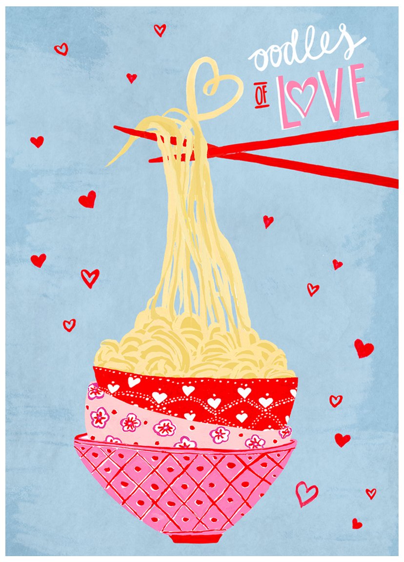 Noodle Love Illustration