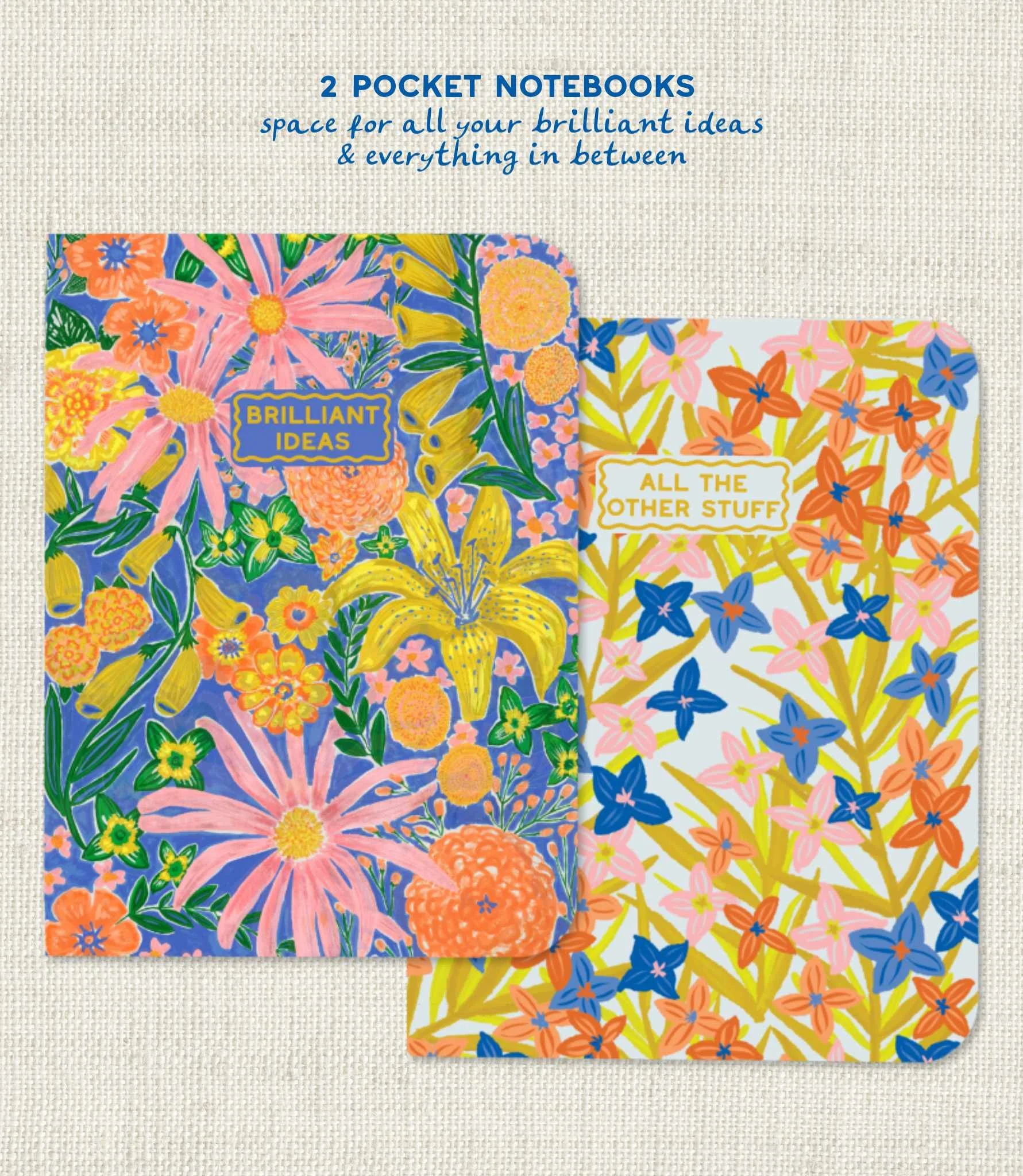 Floral Pocket Notebooks | Set of 2
